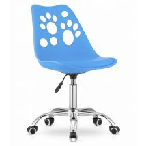 Fauteuil Valora Print Bleu Ergonomique Bureau Maison Moderne