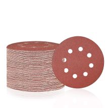 Packung Mit 100 Schleifscheiben (8-loch) – Körnung 80 – Verschleißfestes Schleifpapier Für Exzenterschleifer Zur Bearbeitung Von Holz, Metall, Marmor 