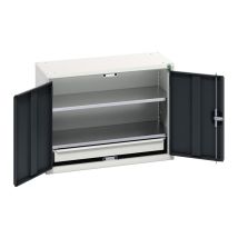 Bott 16929103.19 Verso Economy Wall Cupboard 2 Shelf + 1 Drawer 800mm Anthracite Grey