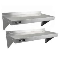 Monster Shop - Kukoo - 2 Mensole A Muro In Acciaio Inossidabile Inox Per Cucina Commerciale Mensole A Parete Per Ristoranti Catering Resistente Alla 