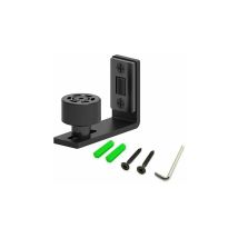 Emuca - Adjustable Black Floor Guide Bottom Guide For Sliding Wooden Door Wall / Door