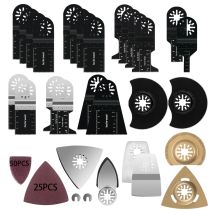 Set Di 105 Lame Per Sega Oscillante, Kit Di Accessori Universale Per Utensili Multifunzione, Adatto A Legno, Plastica E Metallo, Compatibile Con 