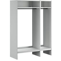 Wolf Guardaroba Aperto Grigio Chiaro Ral 7035 Con 15 Grucce