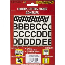 Novap Selbstklebender Buchstabe auf Kunststoffplatte – 14,5cm x 0,5cm x 21cm – Schwarz – Rechteckig