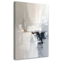 Impression Sur Toile, Abstraction De Texture Grise Style Boho,80x120