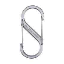 Mosquetón De Doble Entrada De Acero Inoxidable Plateado, 5 Cm, 4,5 Kg, Tamaño Nocturno Sans Marque