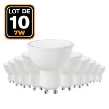 10 Glühbirnen Gu10 7w Eq. 50w Kaltweiß 6000k Hohe Helligkeit