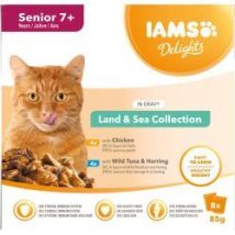Spectrum - Iams Delights Senior Cat Land & Sea Collection In Gravy 8pk - 85g - 817404