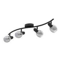 Eglo - Lampada Da Soffitto Su Barra Binario Faretti E14 4 Luci Lampadario Pollica