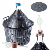 Glasballon-set, Gärballon Mit Kunststoffkorb Und Gärzubehör, 25l - Kadax