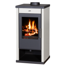 Holzofen Vanessa Lux – 9 Kw – Elfenbeinfarbene Seitenwände Und Elegantes Design – Energieklasse A