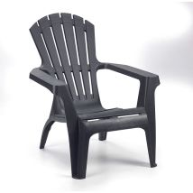 Ozalide - Silla De Jardín De Polipropileno Antracita - 75x75x86 Cm