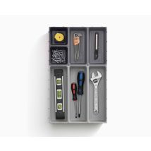 Juego De Organización De Cajón Joseph Joseph Blox De 7 Piezas, Organizador Modular Para Utensilios, Herramientas Y Más, Gris, Diseño Personalizable Y 