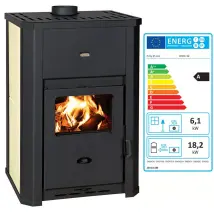 Estufa De Combustible Sólido Con Caldera - 24.3 Kw - Prity Wdw 24 D