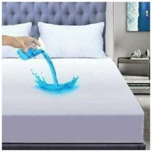 Debuns – Waterproof Mattress Protector 200x200 Cm – Hypoallergenic Bamboo Mattress Protector – Anti-mite And Antibacterial – Stretchable Skirt Up To 