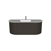 Arbi Mobile Da Bagno Sospeso Street Rovere Masai Con Lavabo Integrato E Piano Ocritech Bianco