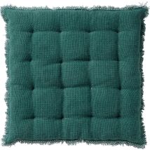 Dutch Decor - Coussin De Chaise Burto En Coton Lavé Vert Sauge 40x40 Cm