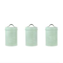 Ensemble De 3 Boîtes De Rangement En Fer Pour La Cuisine, D'Une Capacité De 1200 Ml, Idéales Pour Ranger Le Café Et Autres Aliments. Résistantes À La 