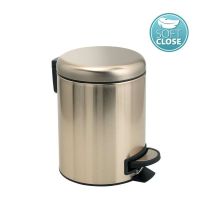 Vasari - Gedy 32098700000 Potty Papelera Con Tapa 5l Oro Mate - Ref: 32098700000