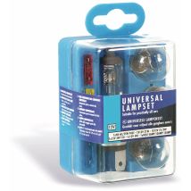 H4 Scheinwerferlampe 55W – KFZ Ersatzlampen-Set – 2 Flachsicherungen – 2 Mini-Flachsicherungen – Kunststoffbox
