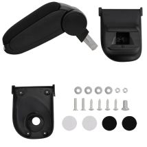 Destockoutils - Vidaxl Bracciolo Per Auto Nero 15x35x(30-47) Cm In Abs