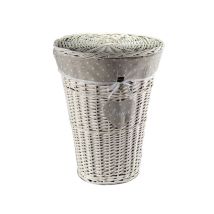 Cesto de mimbre redondo para el hogar – 43 cm de altura – 55 cm de diámetro – Vimini trenzado