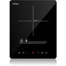 Iseasy - Plaque À Induction Portable, Plaque De Cuisson À Induction, Plaque Induction Electrique - 2100w, 28cm, Autarkic, Minuteur