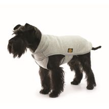 Fleece-Hundemantel – Grau – 33 cm – 100 % Polyamid – Atmungsaktiv, Pflegeleicht, Schnell Trocknend