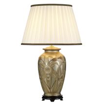 Lampada Da Tavolo Ceramica Argento/oro Dian E27 60w