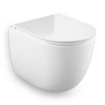 Inodoro Suspendido Round Pro Total Clean Blanco Brillo 52 Cm Con Tapa Soft Close – Koller Pool