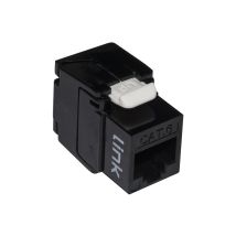 Keystone Utp Cat.6 Rj45 Nero 180 Tooless Contatti Dorati 50 Micron