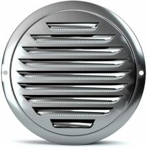 Entrada De Aire Para Tubo De Ventilación De Acero Inoxidable De 100 Mm Con Rejilla De Escape Metálica Y Malla Protectora (10,2 Cm)