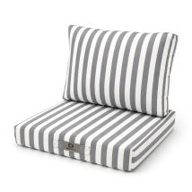 Coussins Jardin 60x70 Rayure Gris Clair - Premium 270g
