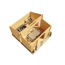 Alpholz Gartenhaus Lausitz Iso Gartenhaus Aus Holz , Holzhaus Mit 40 Mm Wandstärke, Blockbohlenhaus Mit Montagematerial