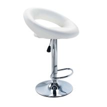 Girevole Innenhocker Mit Sitzung In Eco -leather Turin - White