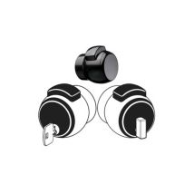 Salone Pomolo Premiapri 13NE Negro – Cerradura para puertas de madera, aluminio y PVC – Bloqueable con llave