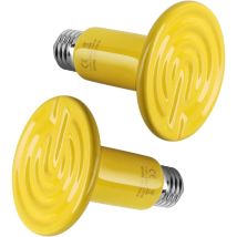 Keramik-wärmelampe Für Reptilien, Lichtlos, Terrarienheizung, Für Amphibien, Schlangen, Schildkröten, Hühnerbrüterei, 150 W, 2er-pack, Gelb