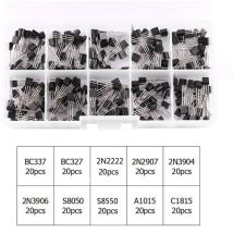 Kit Assortimento Transistor Di Potenza Ulisem Bc337、bc327、2n2222、2n2907、2n3904、2n3906 10 Valori 200 Pezzi