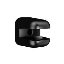 Soporte de nylon 30x27 mm negro – Blíster de 2 piezas – Soportes para estantes – Incluye tornillos y tacos