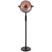 Sunred Heizstrahler Retro Schwarz 2100 W Halogenstrahler Standgerät Stehend Standing