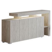 Credenza In Legno "beliz" - 170 X 35 X 80 Cm - Travertino