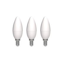 Ampoule Opaque Flamme Led E14 1.8w 250lm Blanc Chaud Pack Di 3 - Prolight