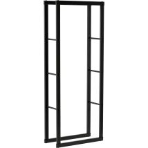 Kaminholzregal 60x25x150 Cm, Pulverbeschichteter Stahl, Schwarz