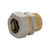 Raccordo Diritto Maschio A Compressione O-ring Per Tubo Rame Ape Ø12 X 1/2