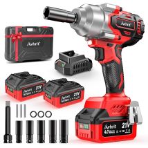 Avhrit 850 N.m Akku Schlagschrauber Mit 8000mah Lithium Batterie, Professional 1/2' Bürstenloser Akku-schlagschrauber Für Autoreifenwechsel, 