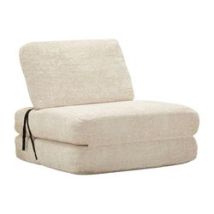 Fauteuil Lit Faster Blanc Design Minimaliste Velours