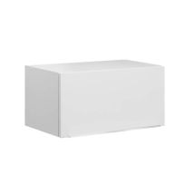 Moderna – Mobile con cappa alta 60 cm – Corpo e ripiani in melamina bianca – Dimensioni: 60x35x30 cm