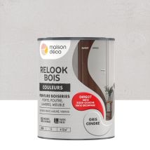 Relook Vernice Per Legno Maison Deco, Grigio Cenere Satinato, 1 L Maison Deco
