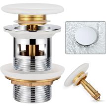 Piletta Universale Con Troppo Pieno Per Lavabo E Lavabo - Piletta In Ottone Ceramico Piletta Per Lavabo