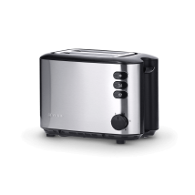 Comfee Toaster AT2514 – Edelstahl – 850 W – 2 Scheiben – 6 Bräunungsstufen – Auftaufunktion – Röstaufsatz